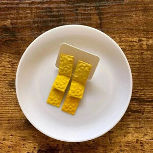 ❤️ NEW 2/$20 or 3/$25 Statement Yellow Metal Geometric Dangle Earrings